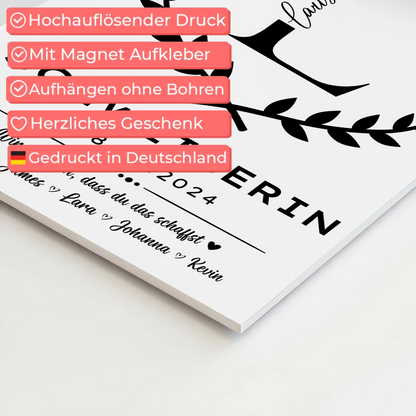 Ausbildungsabschluss Geschenk Schweißerin Fotoboard Magnet Poster