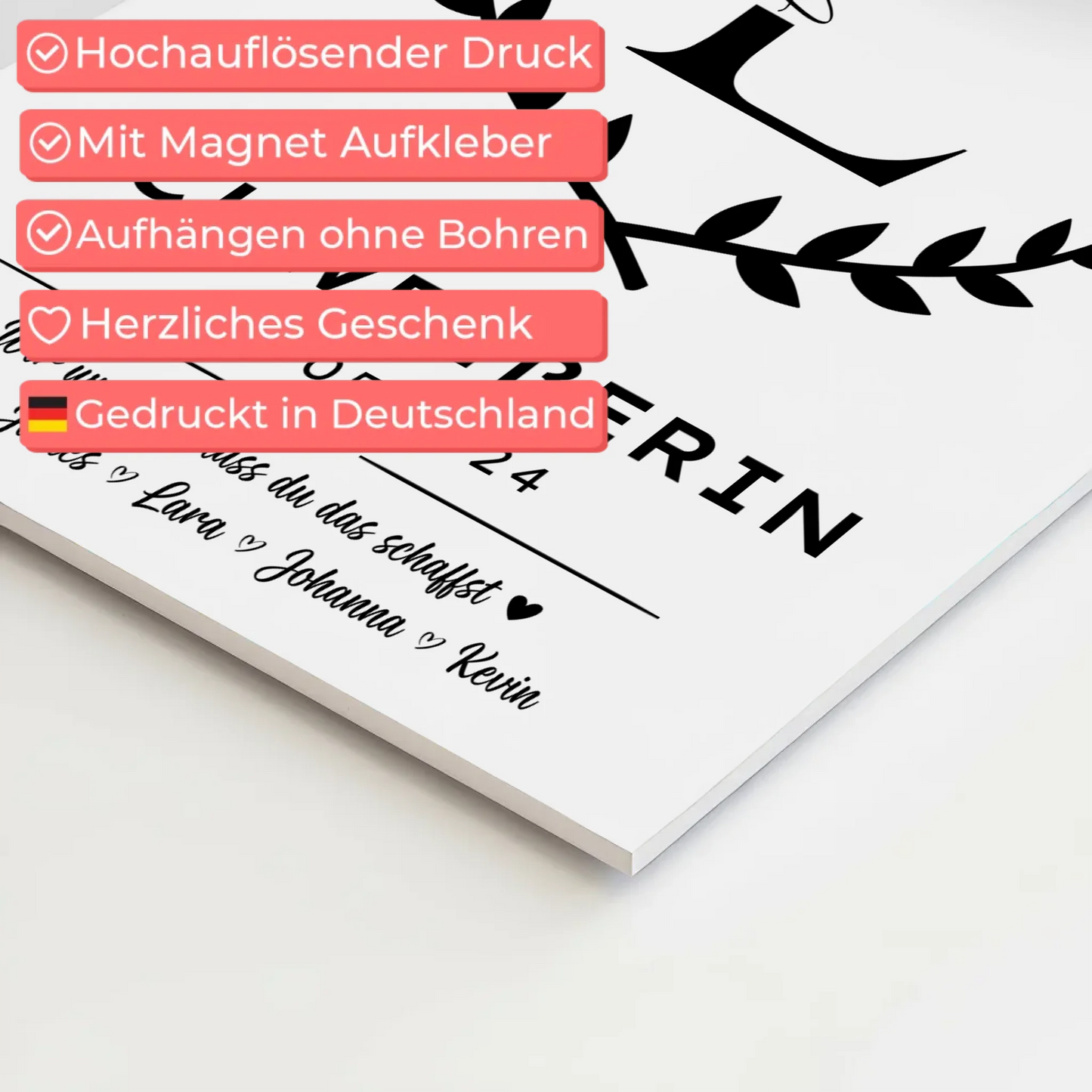 Ausbildungsabschluss Geschenk Schweißerin Fotoboard Magnet Poster