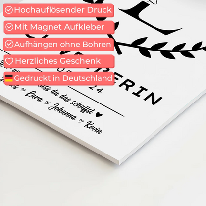 Ausbildungsabschluss Geschenk Schweißerin Fotoboard Magnet Poster