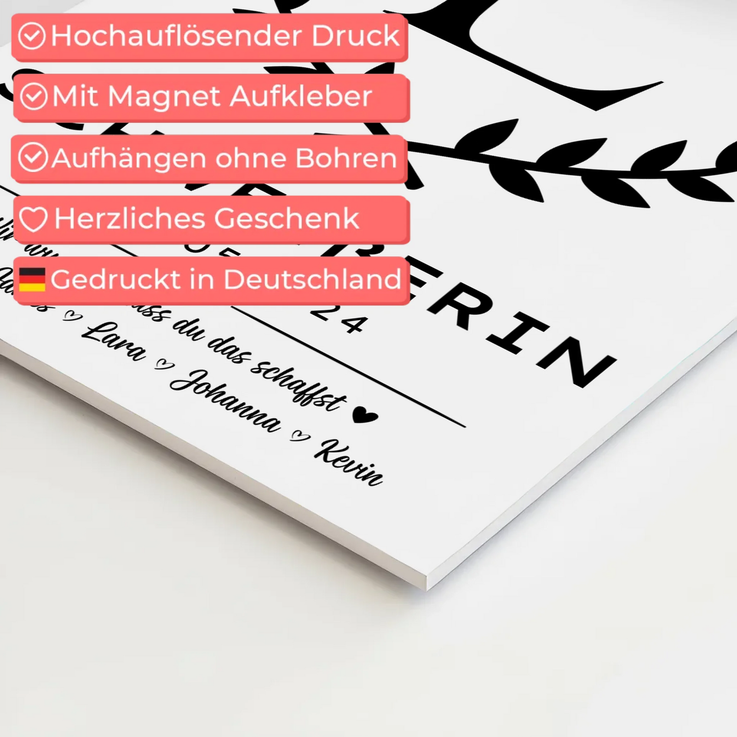 Ausbildungsabschluss Geschenk Schweißerin Fotoboard Magnet Poster