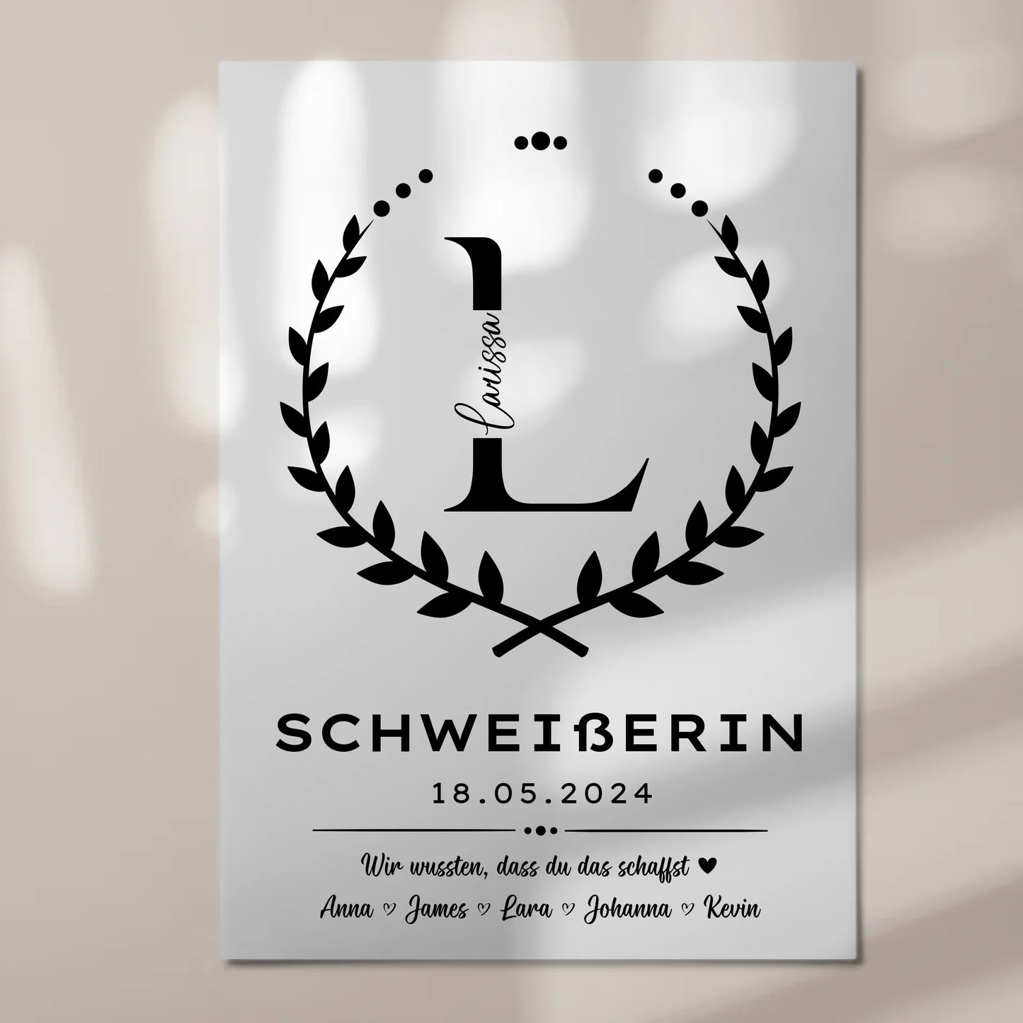Ausbildungsabschluss Geschenk Schweißerin Fotoboard Magnet Poster