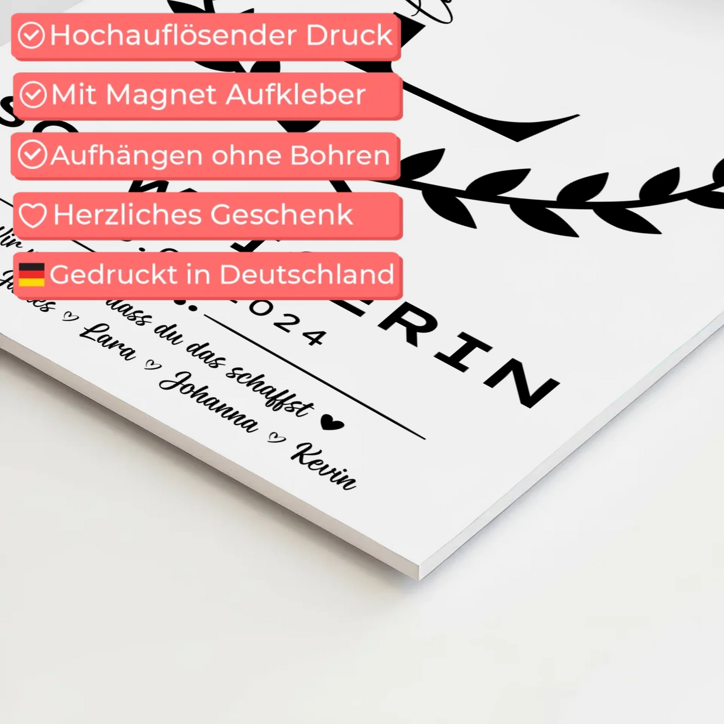 Ausbildungsabschluss Geschenk Schweißerin Fotoboard Magnet Poster