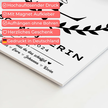 Ausbildungsabschluss Geschenk Schweißerin Fotoboard Magnet Poster