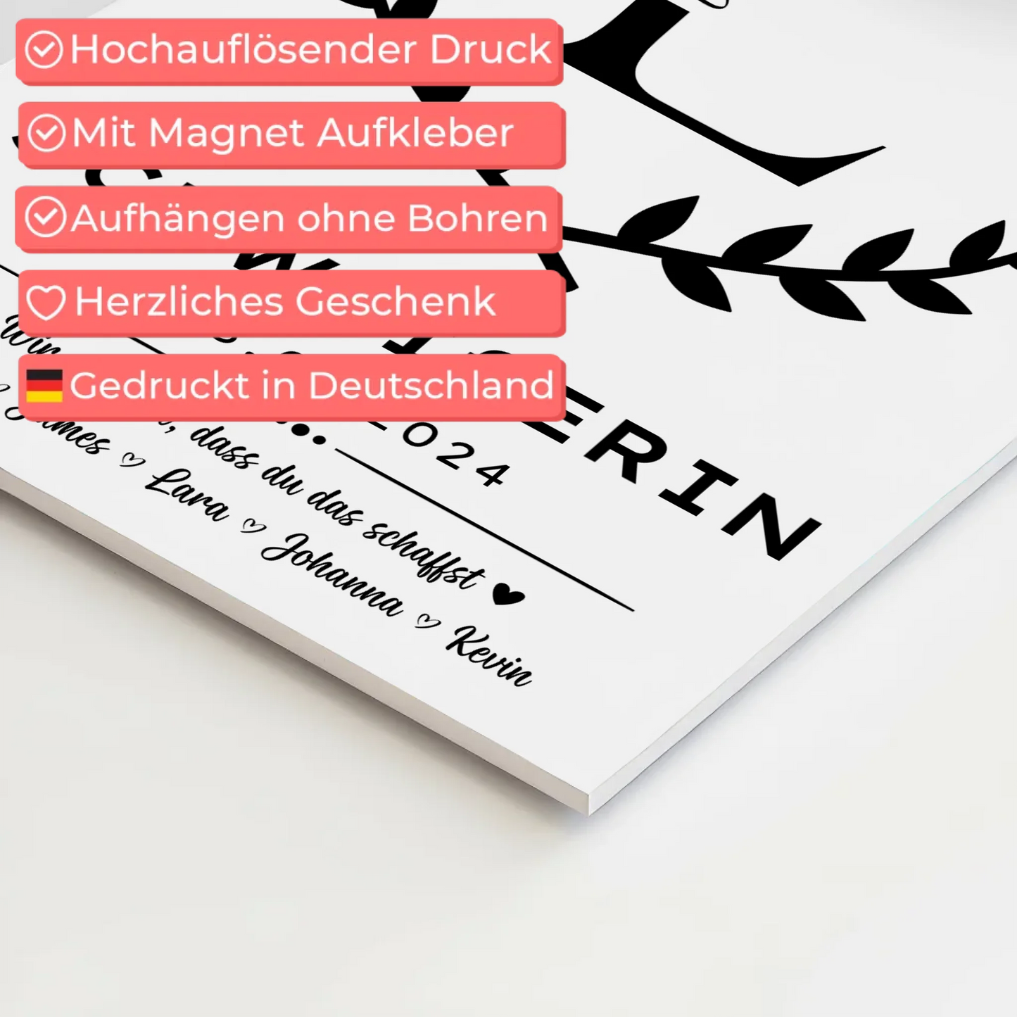 Ausbildungsabschluss Geschenk Schweißerin Fotoboard Magnet Poster