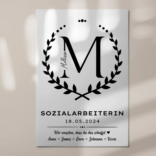 Geschenk Zum Abschluss Ausbildung Sozialarbeiterin Magnet Fotoboard