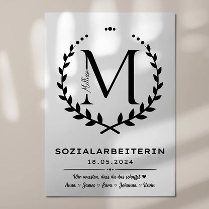 Geschenk Zum Abschluss Ausbildung Sozialarbeiterin Magnet Fotoboard