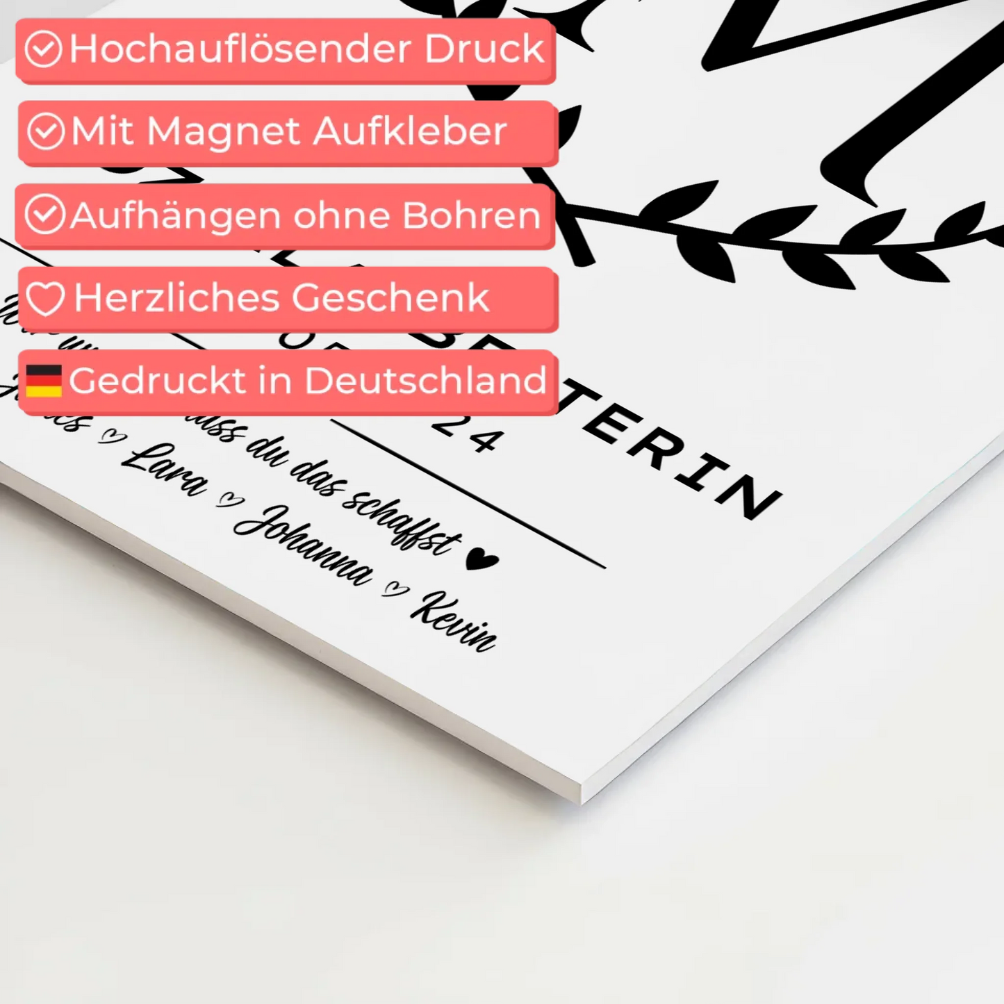 Geschenk Zum Abschluss Ausbildung Sozialarbeiterin Magnet Fotoboard