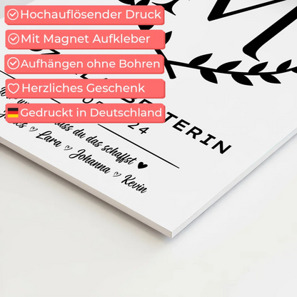 Geschenk Zum Abschluss Ausbildung Sozialarbeiterin Magnet Fotoboard