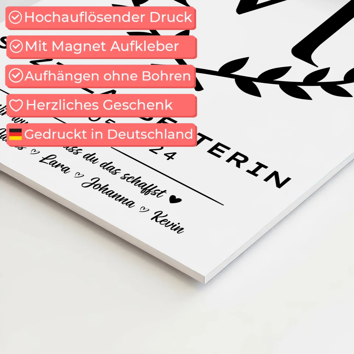 Geschenk Zum Abschluss Ausbildung Sozialarbeiterin Magnet Fotoboard