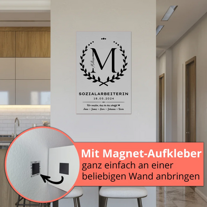 Geschenk Zum Abschluss Ausbildung Sozialarbeiterin Magnet Fotoboard