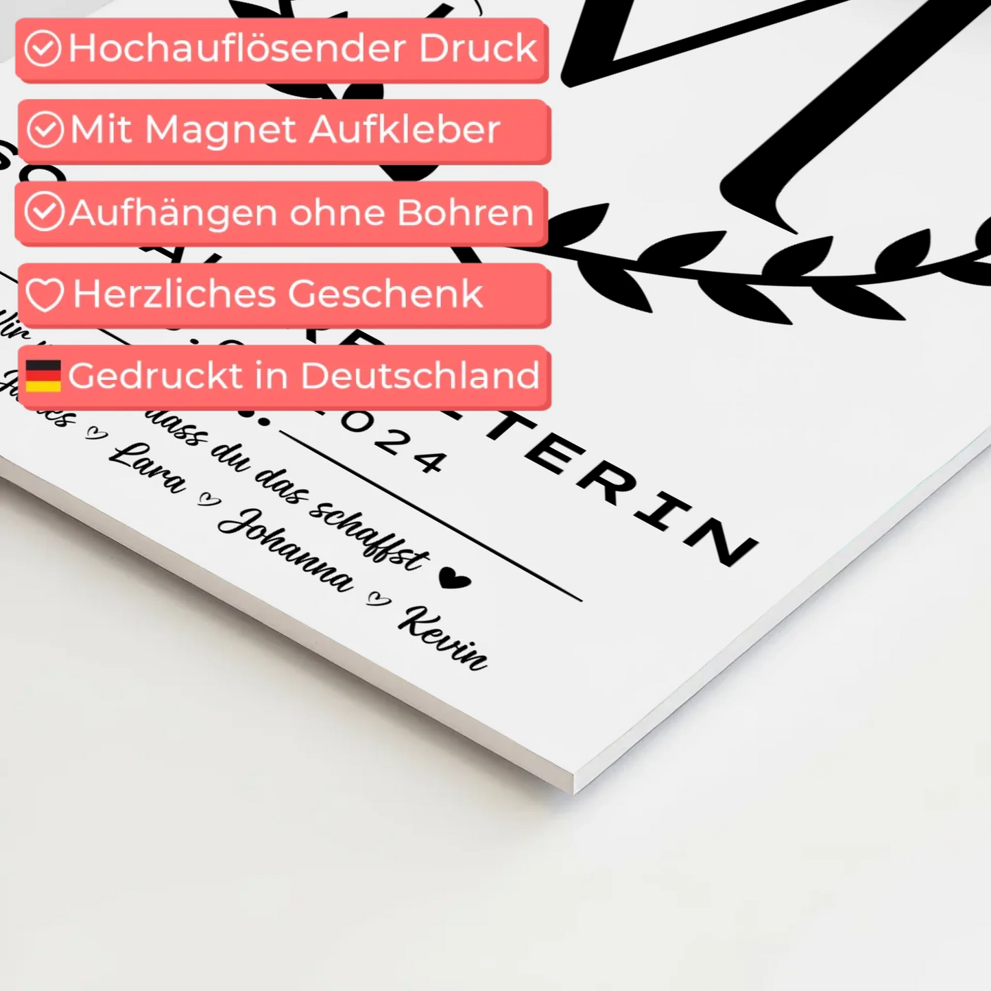 Geschenk Zum Abschluss Ausbildung Sozialarbeiterin Magnet Fotoboard