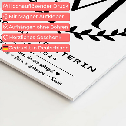 Geschenk Zum Abschluss Ausbildung Sozialarbeiterin Magnet Fotoboard