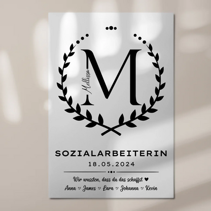 Geschenk Zum Abschluss Ausbildung Sozialarbeiterin Magnet Fotoboard