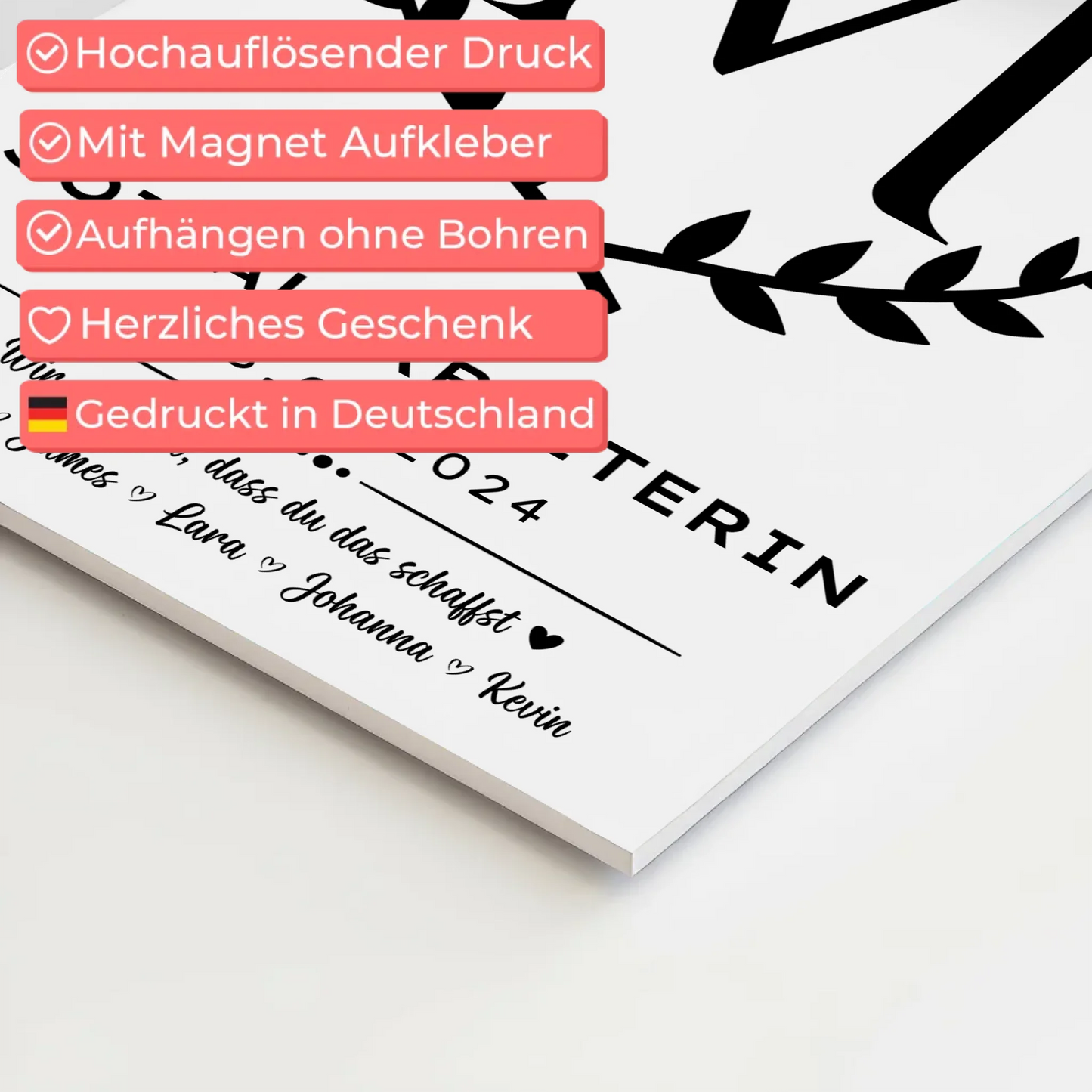 Geschenk Zum Abschluss Ausbildung Sozialarbeiterin Magnet Fotoboard