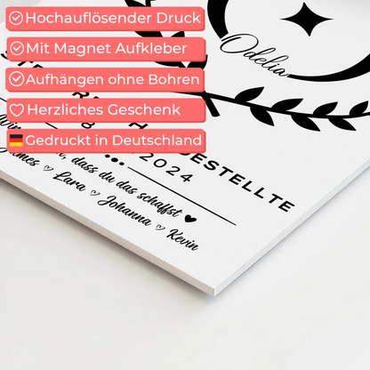 Geschenk Abschluss Ausbildung Steuerfachangestellte Fotoboard Magnet Wandbild