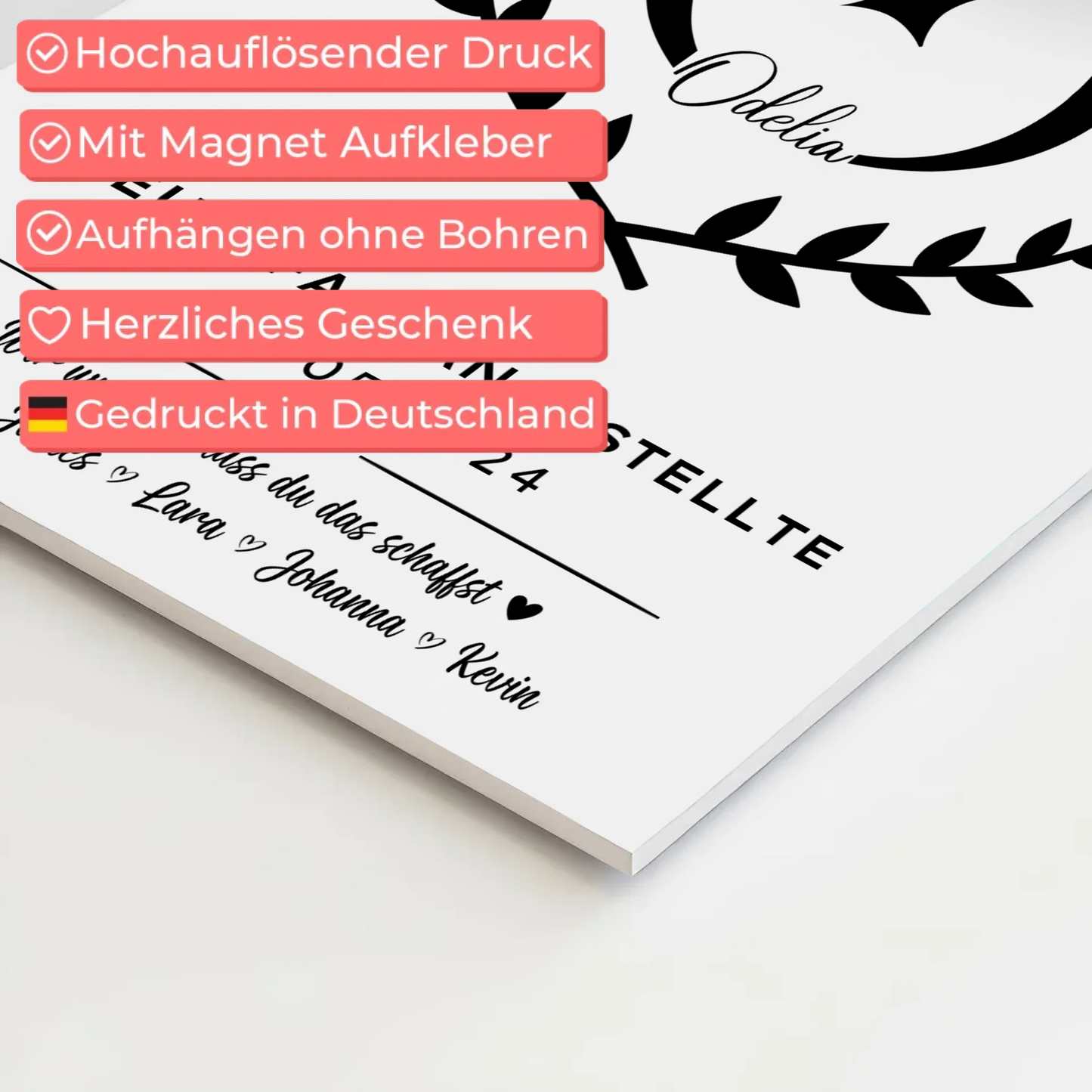 Geschenk Abschluss Ausbildung Steuerfachangestellte Fotoboard Magnet Wandbild