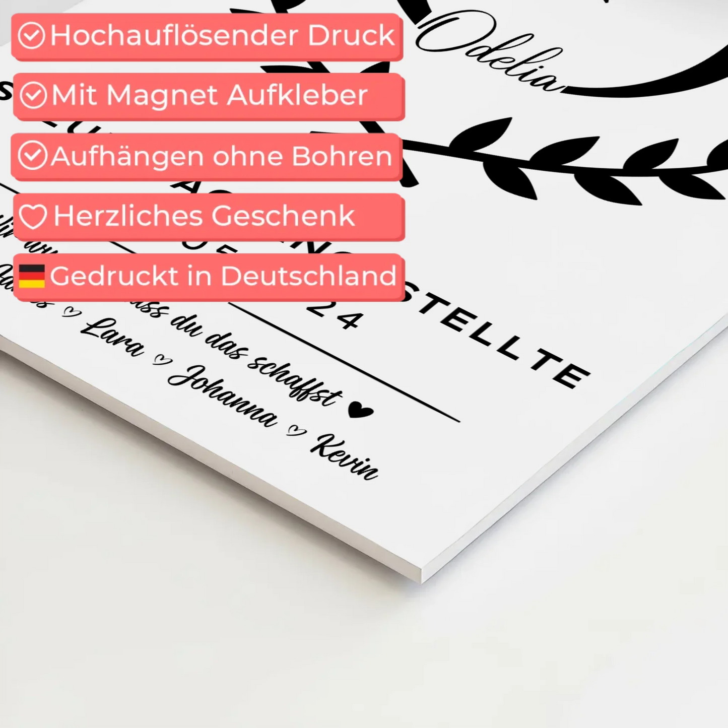 Geschenk Abschluss Ausbildung Steuerfachangestellte Fotoboard Magnet Wandbild