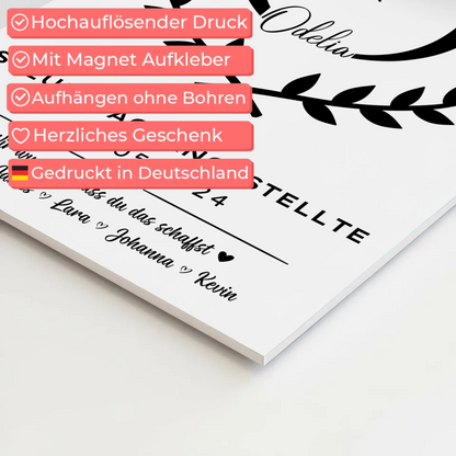 Geschenk Abschluss Ausbildung Steuerfachangestellte Fotoboard Magnet Wandbild