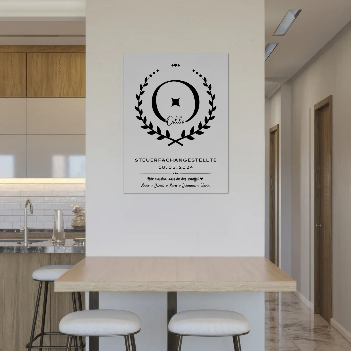 Geschenk Abschluss Ausbildung Steuerfachangestellte Fotoboard Magnet Wandbild