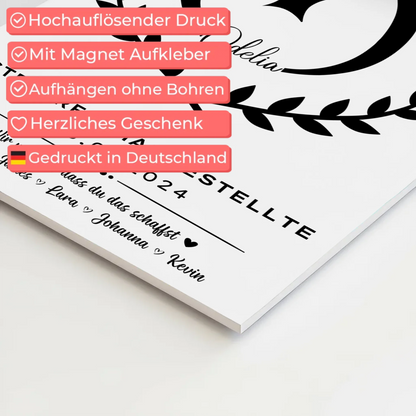 Geschenk Abschluss Ausbildung Steuerfachangestellte Fotoboard Magnet Wandbild