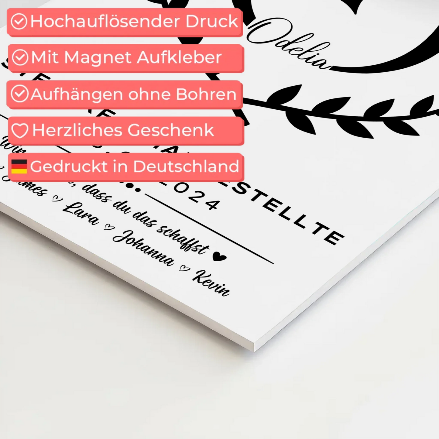 Geschenk Abschluss Ausbildung Steuerfachangestellte Fotoboard Magnet Wandbild