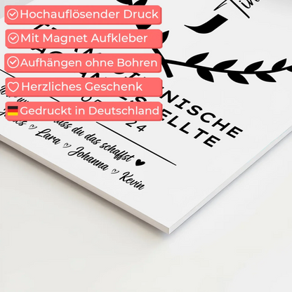 Ausbildungsabschluss Geschenk Tiermedizinische Fachangestellte Fotoboard Magnetisch