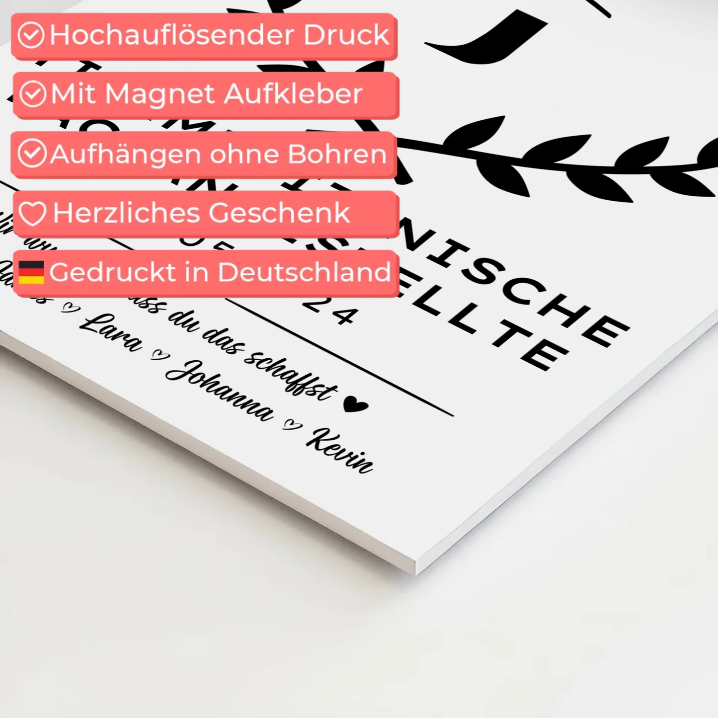 Ausbildungsabschluss Geschenk Tiermedizinische Fachangestellte Fotoboard Magnetisch