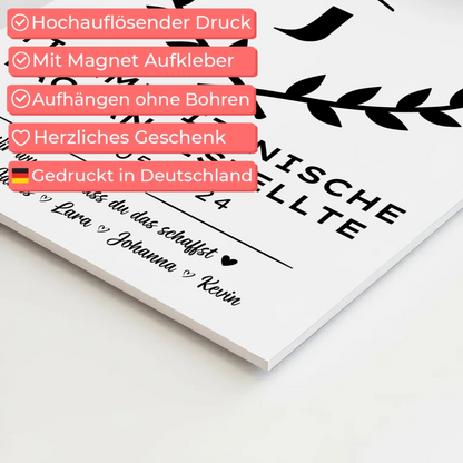 Ausbildungsabschluss Geschenk Tiermedizinische Fachangestellte Fotoboard Magnetisch