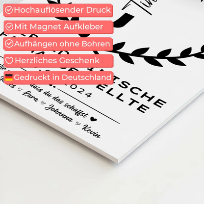 Ausbildungsabschluss Geschenk Tiermedizinische Fachangestellte Fotoboard Magnetisch