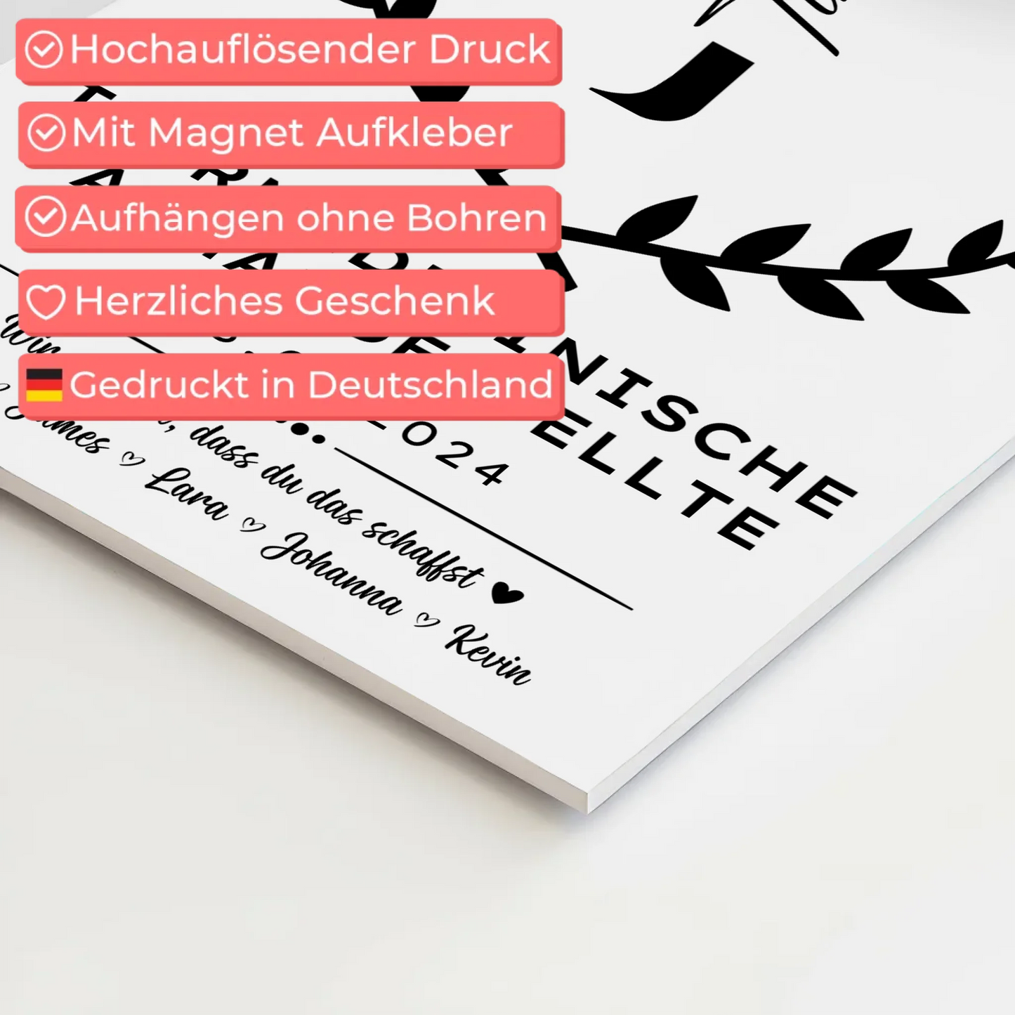 Ausbildungsabschluss Geschenk Tiermedizinische Fachangestellte Fotoboard Magnetisch