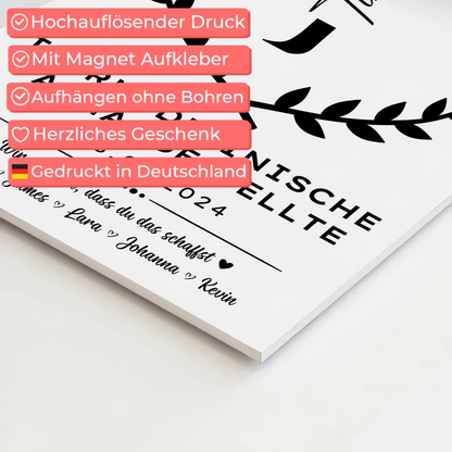 Ausbildungsabschluss Geschenk Tiermedizinische Fachangestellte Fotoboard Magnetisch