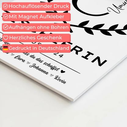 Geschenk Zum Abschluss Ausbildung Tischlerin Fotoboard Magnet Poster