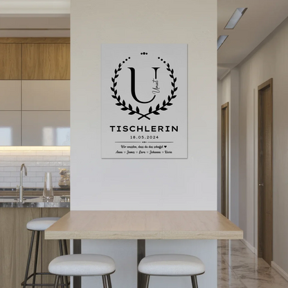 Geschenk Zum Abschluss Ausbildung Tischlerin Fotoboard Magnet Poster