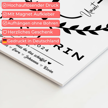 Geschenk Zum Abschluss Ausbildung Tischlerin Fotoboard Magnet Poster