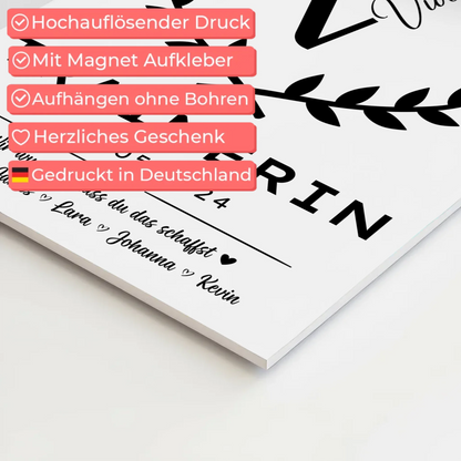 Geschenk Abschluss Ausbildung Trainerin Magnet Fotoboard