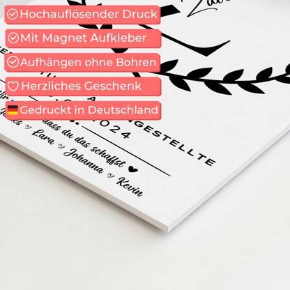 Geschenk Zum Abschluss Ausbildung Verwaltungsfachangestellte Magnet Wandbild Fotoboard