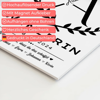 Geschenk Abschluss Ausbildung Winzerin Fotoboard