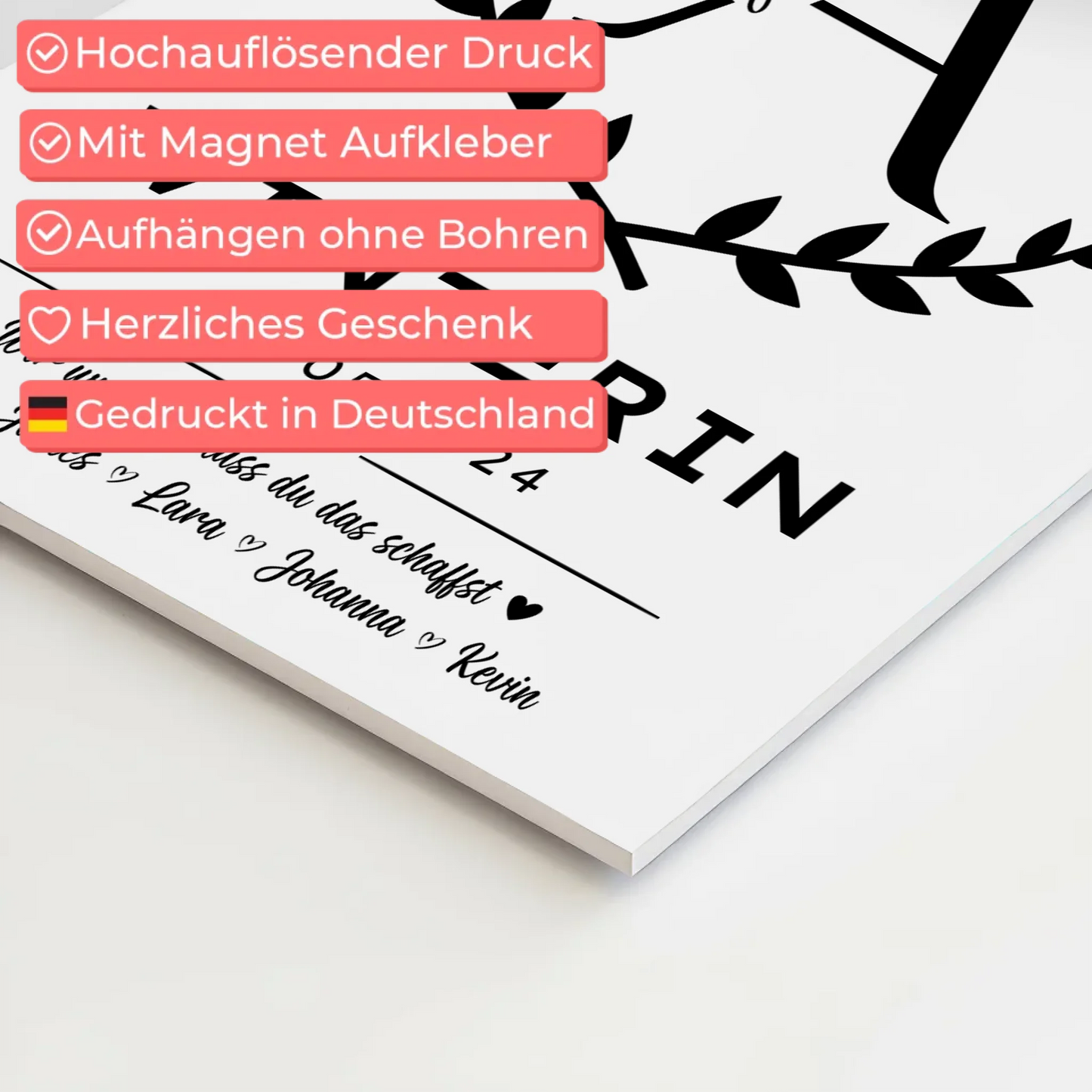 Geschenk Abschluss Ausbildung Winzerin Fotoboard