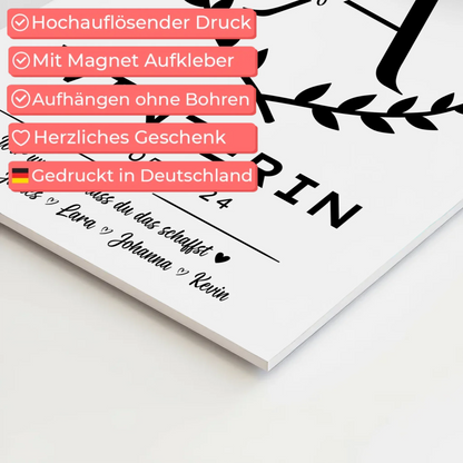 Geschenk Abschluss Ausbildung Winzerin Fotoboard