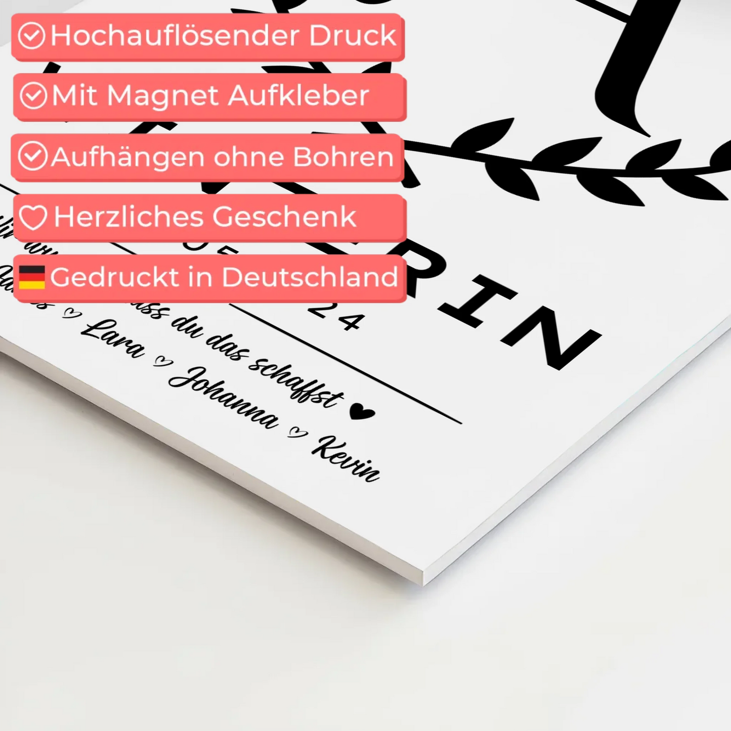 Geschenk Abschluss Ausbildung Winzerin Fotoboard