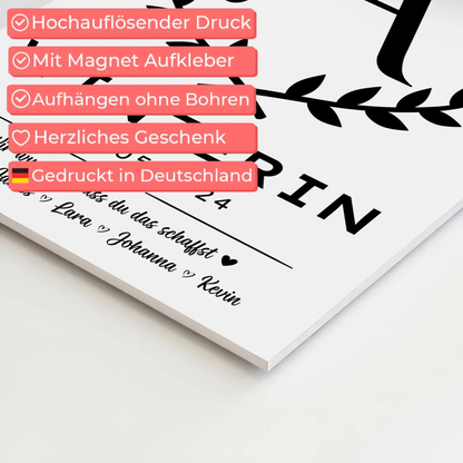 Geschenk Abschluss Ausbildung Winzerin Fotoboard