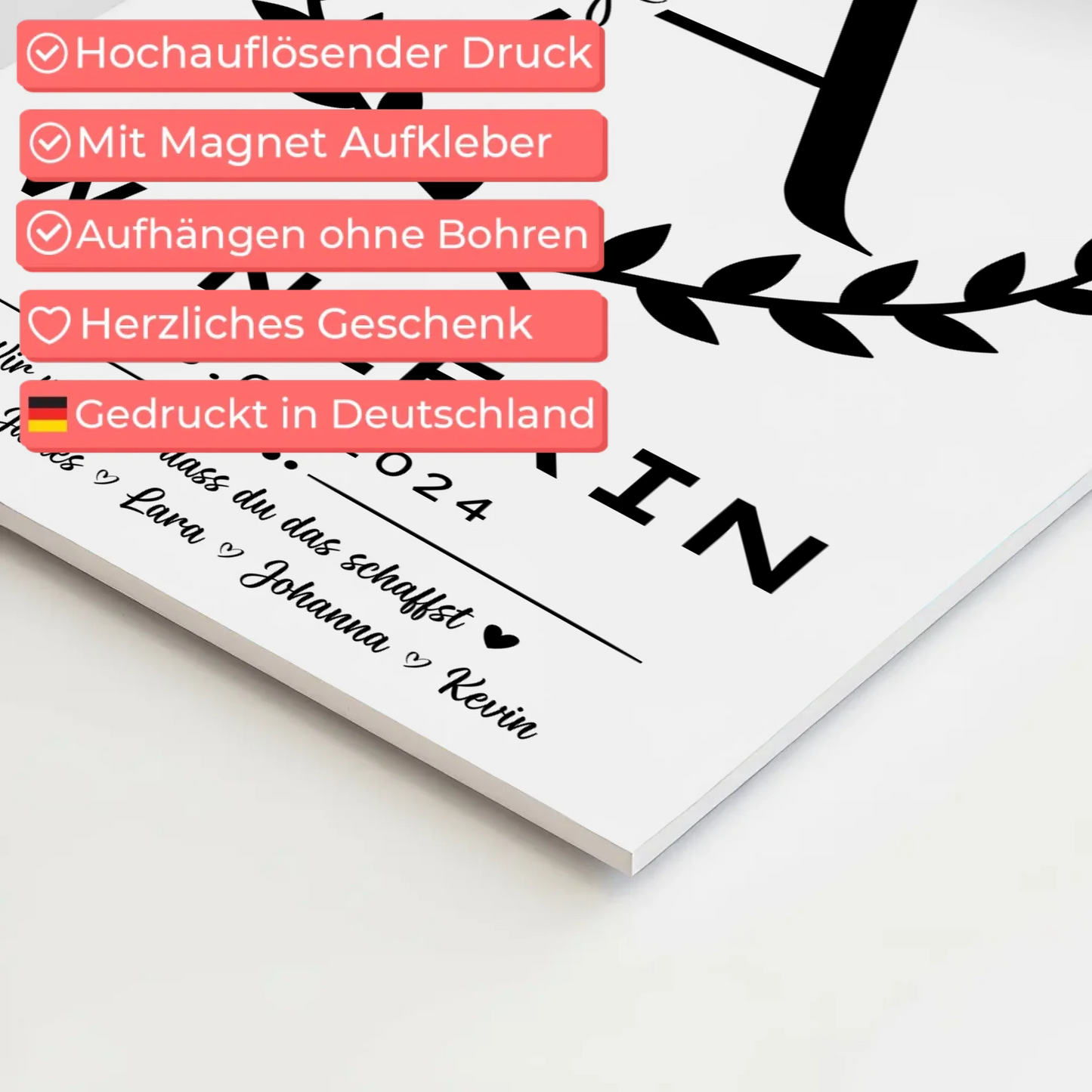 Geschenk Abschluss Ausbildung Winzerin Fotoboard