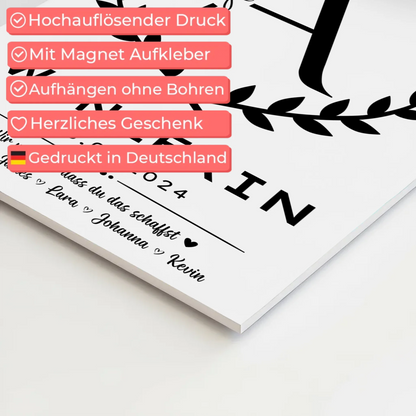 Geschenk Abschluss Ausbildung Winzerin Fotoboard