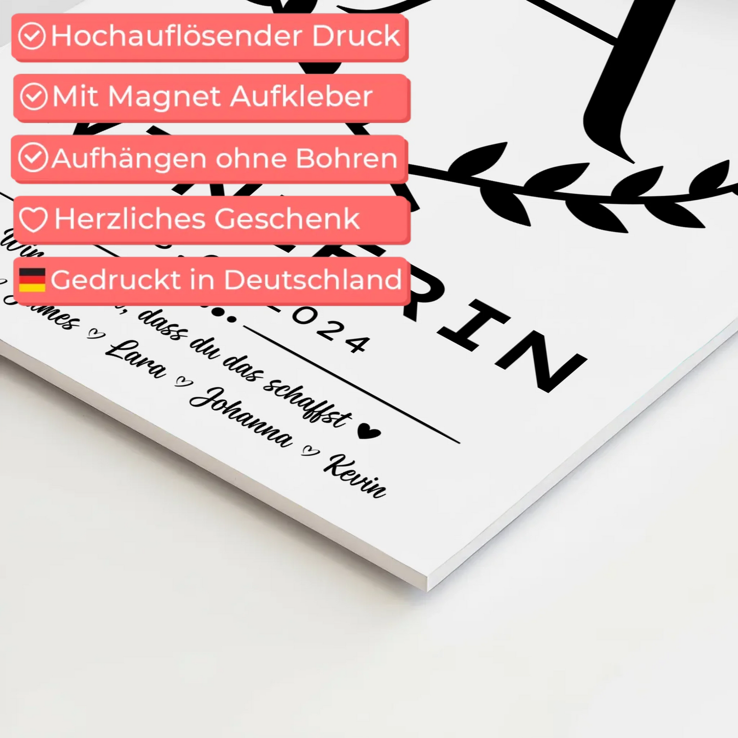 Geschenk Abschluss Ausbildung Winzerin Fotoboard