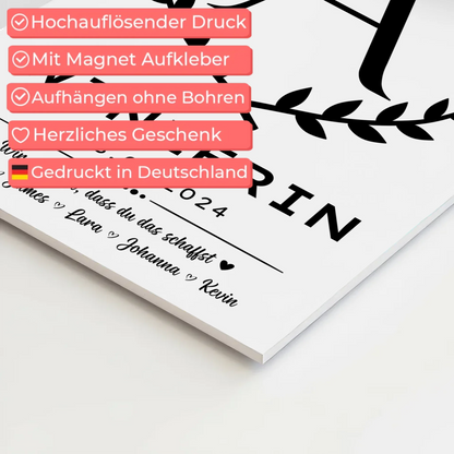 Geschenk Abschluss Ausbildung Winzerin Fotoboard