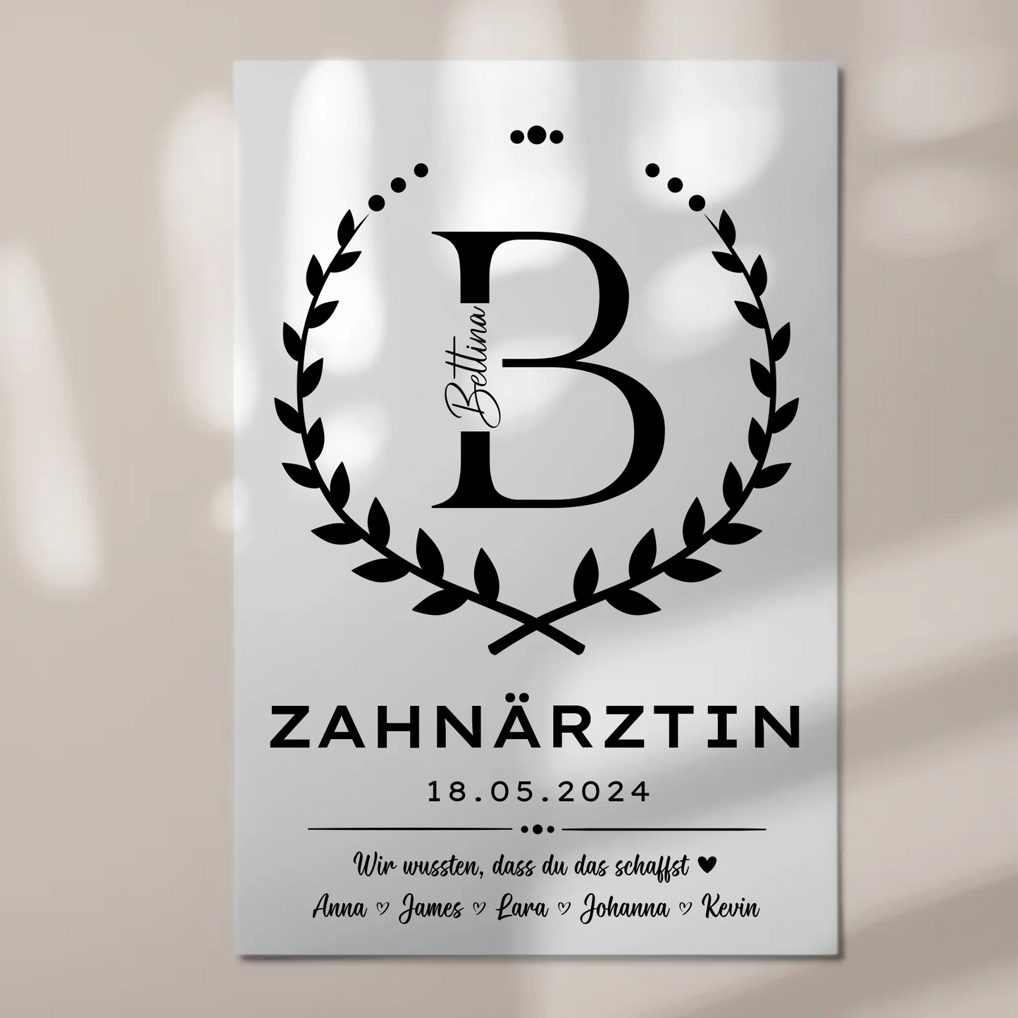 Ausbildungsabschluss Geschenk Zahnärztin Fotoboard Magnet Poster