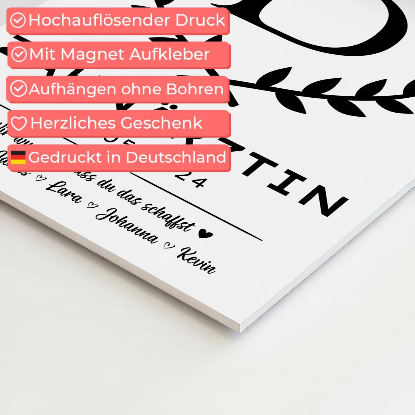 Ausbildungsabschluss Geschenk Zahnärztin Fotoboard Magnet Poster