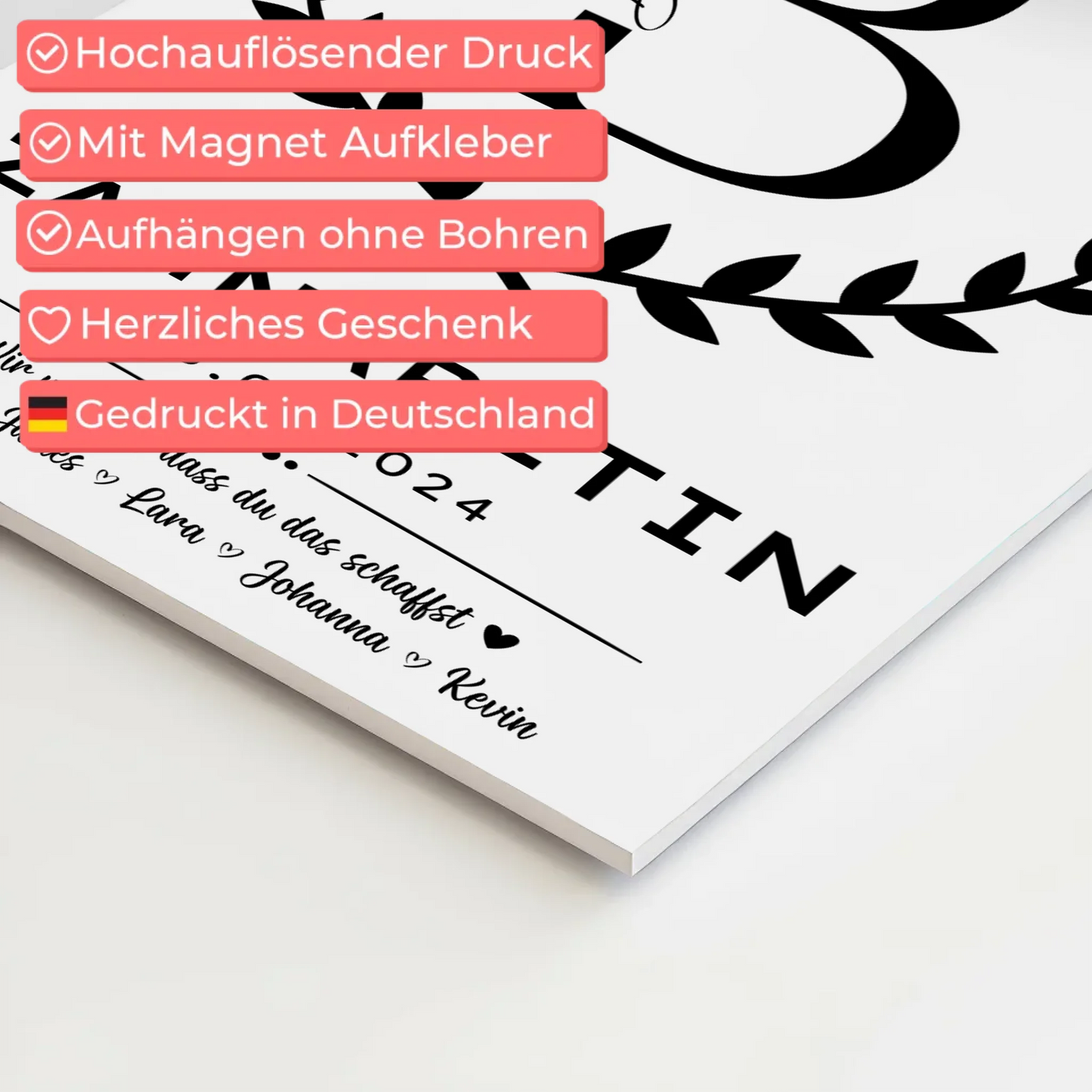 Ausbildungsabschluss Geschenk Zahnärztin Fotoboard Magnet Poster