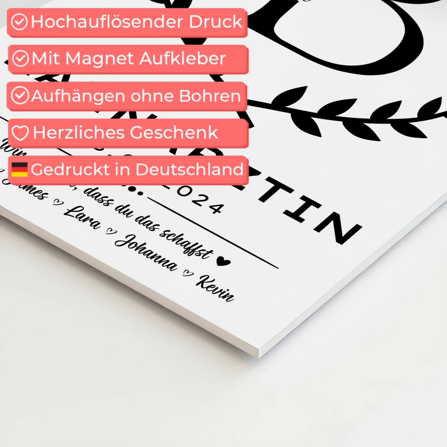 Ausbildungsabschluss Geschenk Zahnärztin Fotoboard Magnet Poster