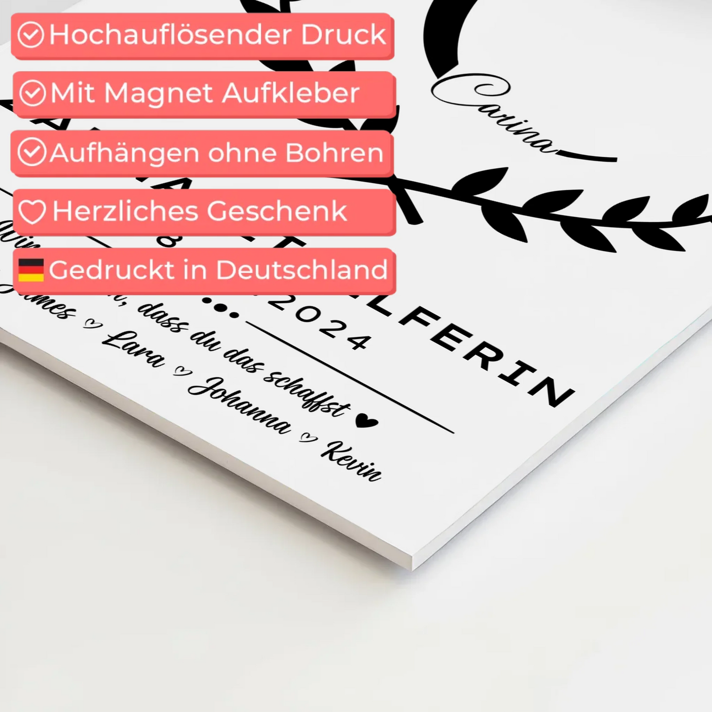 Geschenk Zum Abschluss Ausbildung Zahnarzthelferin Fotoboard Magnetisch